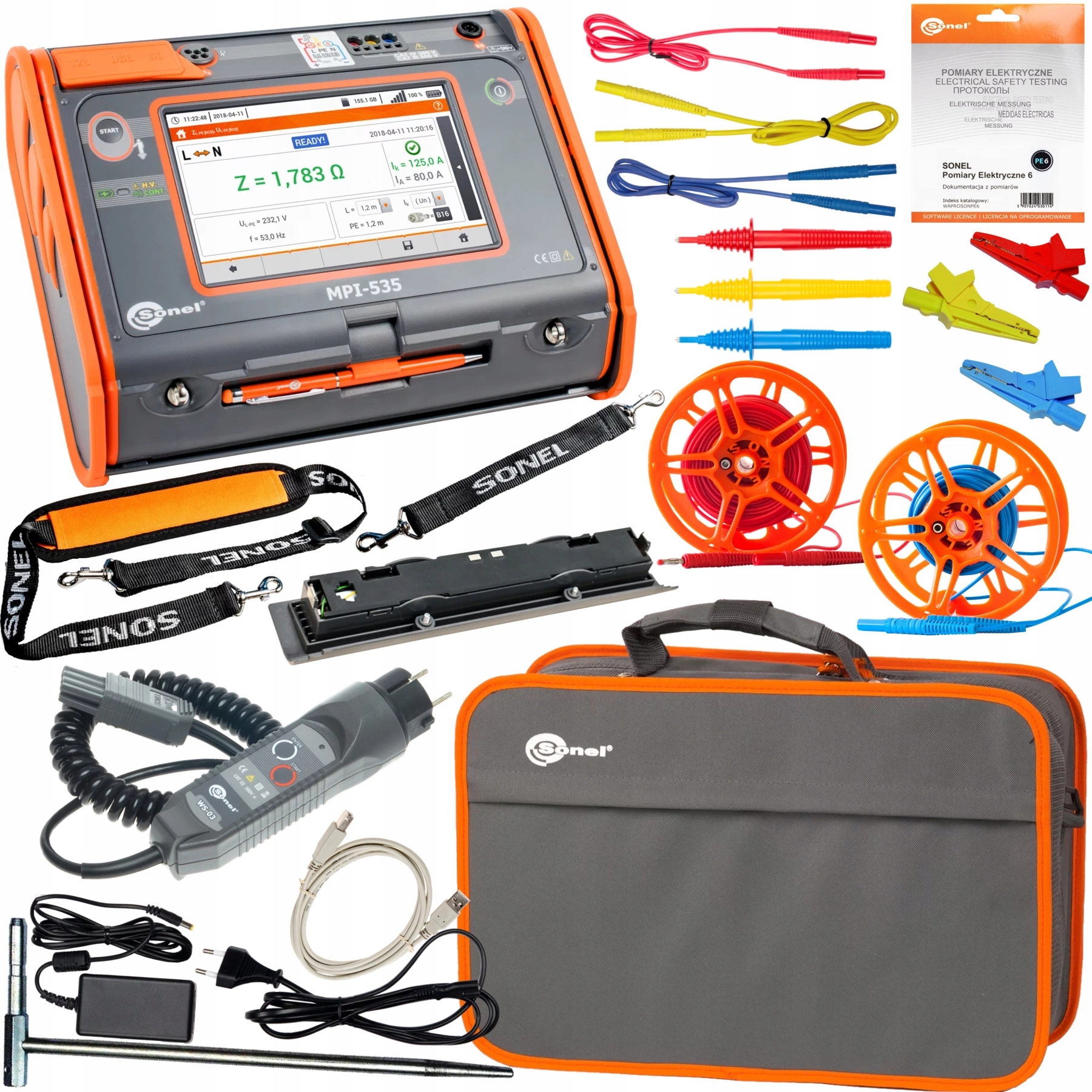 Sonel Miernik parametrów instalacji elektrycznych MPI-535 z programem PE6