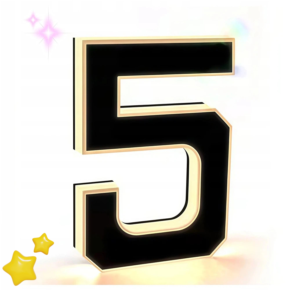 PODŚWIETLANE NUMERY DOMOWE LED OŚWIETLENIE PLECAKOWE NOWOCZESNY DESIGN