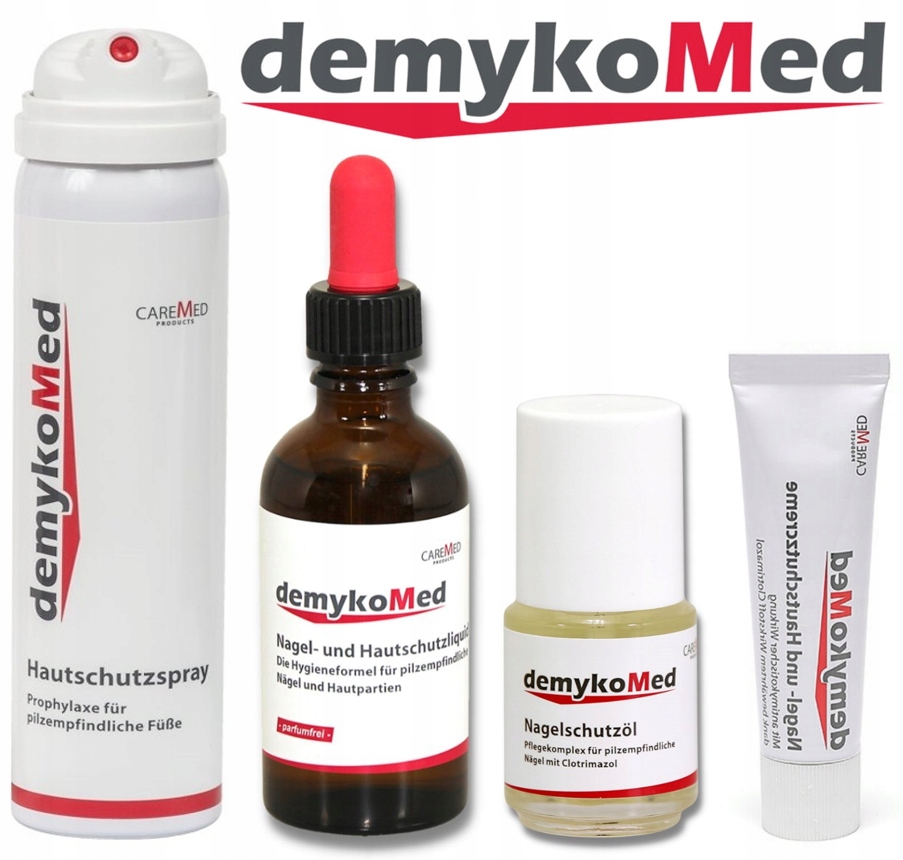 demykoMed sada (4) kosmetických přípravků na ochranu pokožky nohou a nehtů Grzybica
