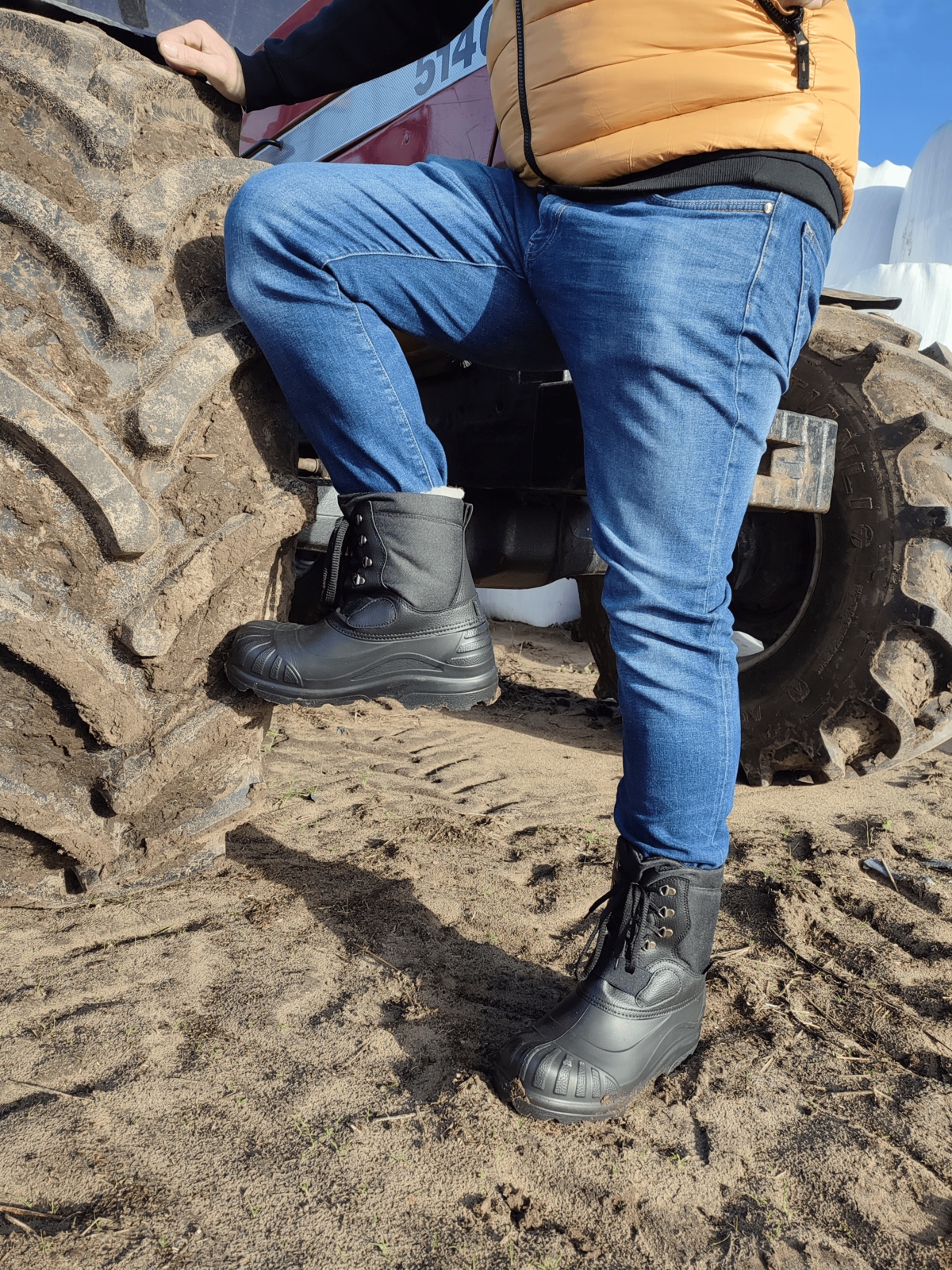 KALOSZE MĘSKIE ŚNIEGOWCE OCIEPLANE POLSKIE PIONIER 908 LEMIGO 47 Kolor podeszwy czarny