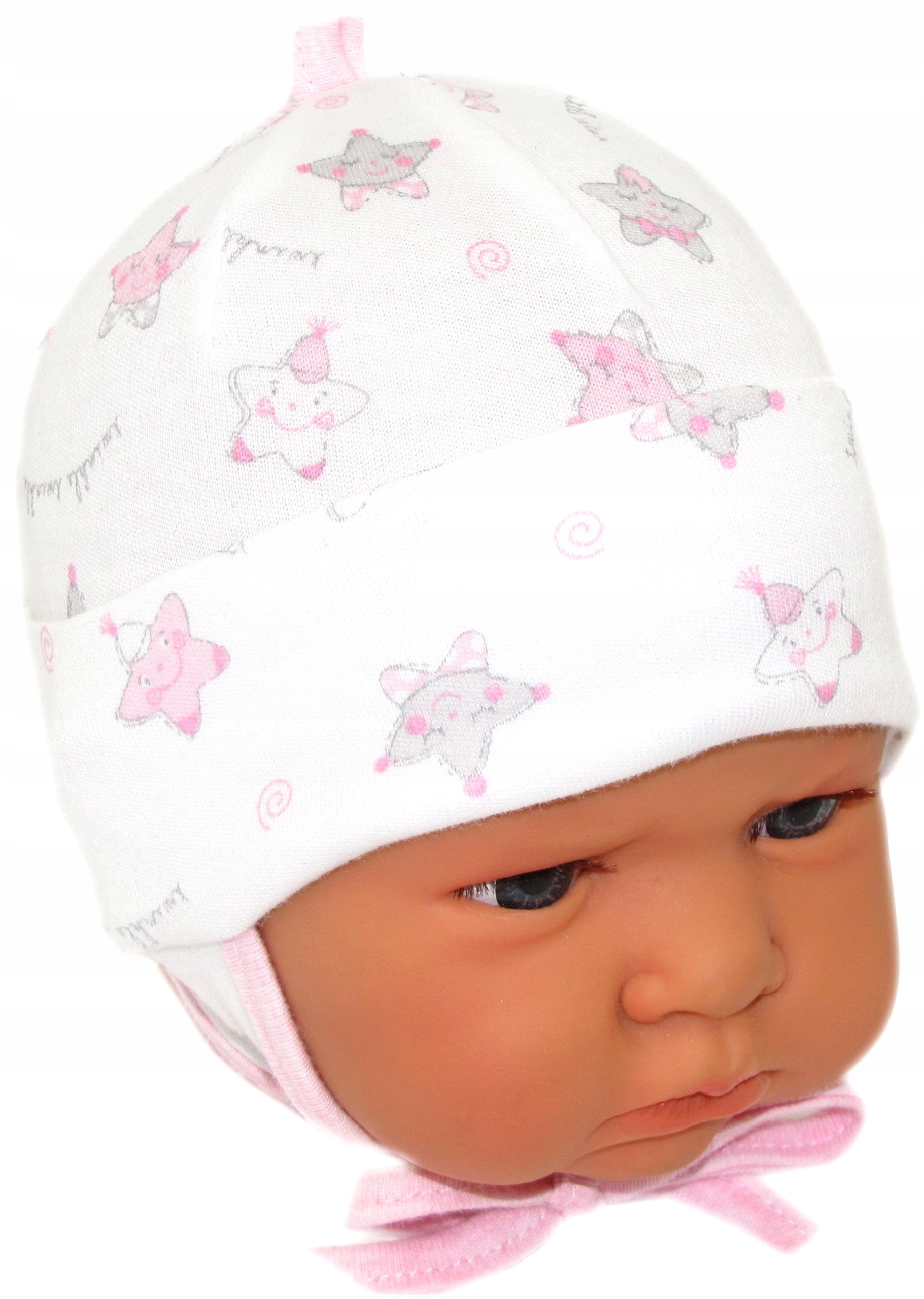 

Czapka Niemowlęca Wiązana 38-40cm Stars /14/
