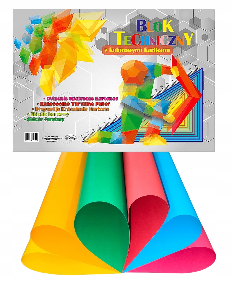 Blok techniczny kolorowy A3 Protos