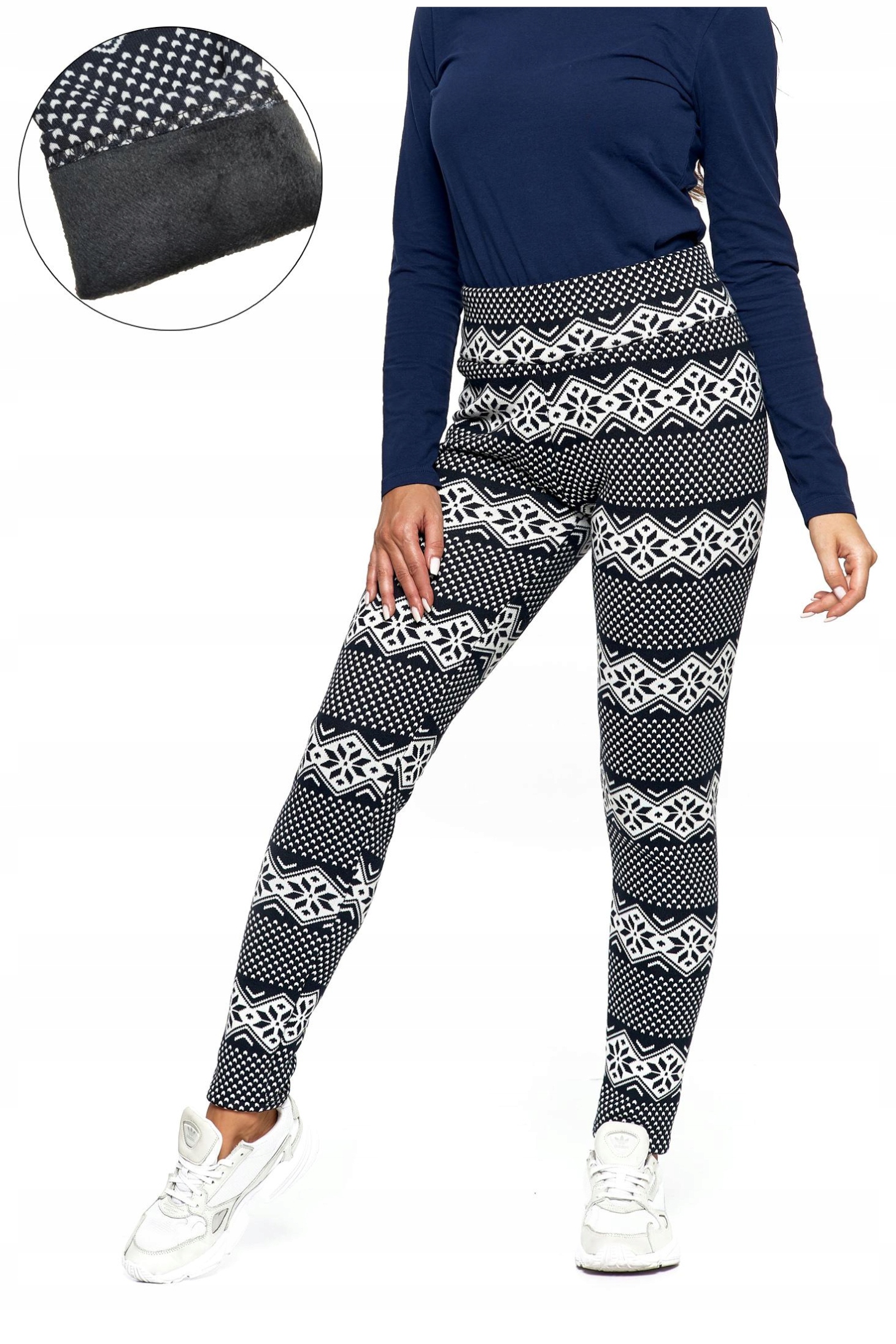 

Legginsy Damskie Ocieplane Wzorowane Moraj S/m