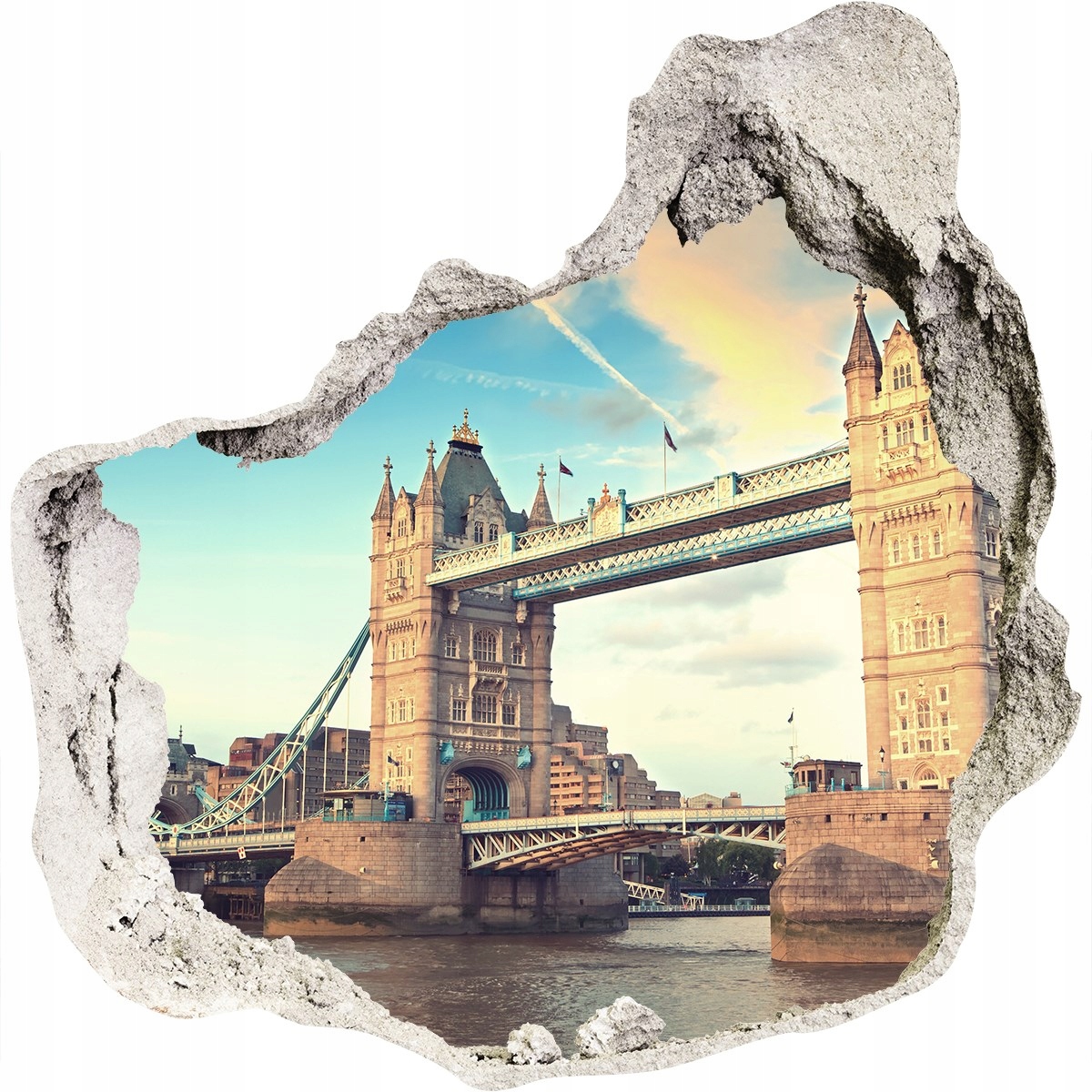

Fototapeta dziura na ścianę Tower bridge Londyn