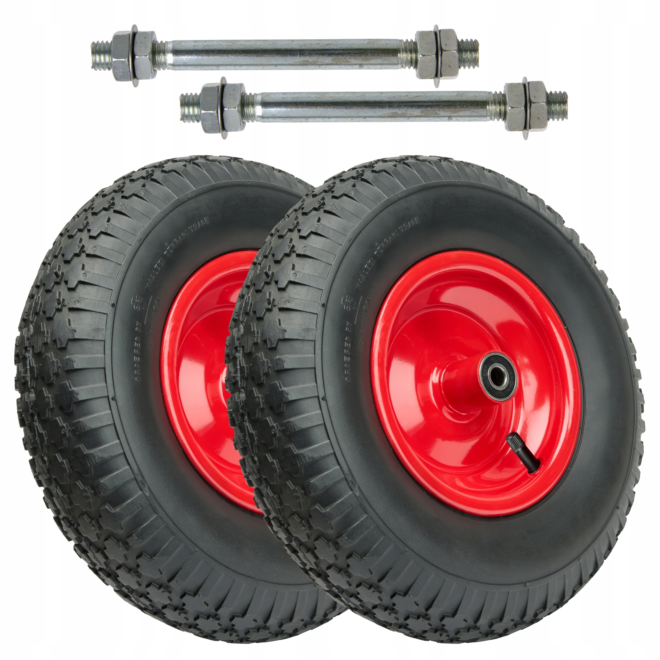 2x Kolečko pro kolečko Nafukovací kolečko pro kolečko 4.00-6 s duší náprava Garronda