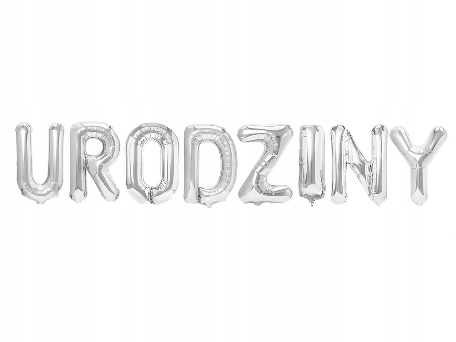 

Balon foliowy napis Urodziny srebrny