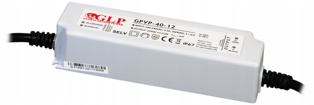 Zasilacz Impulsowy Stałonapięciowy Do Taśm Pasków Led IP67 12V 42W Pfc Glp