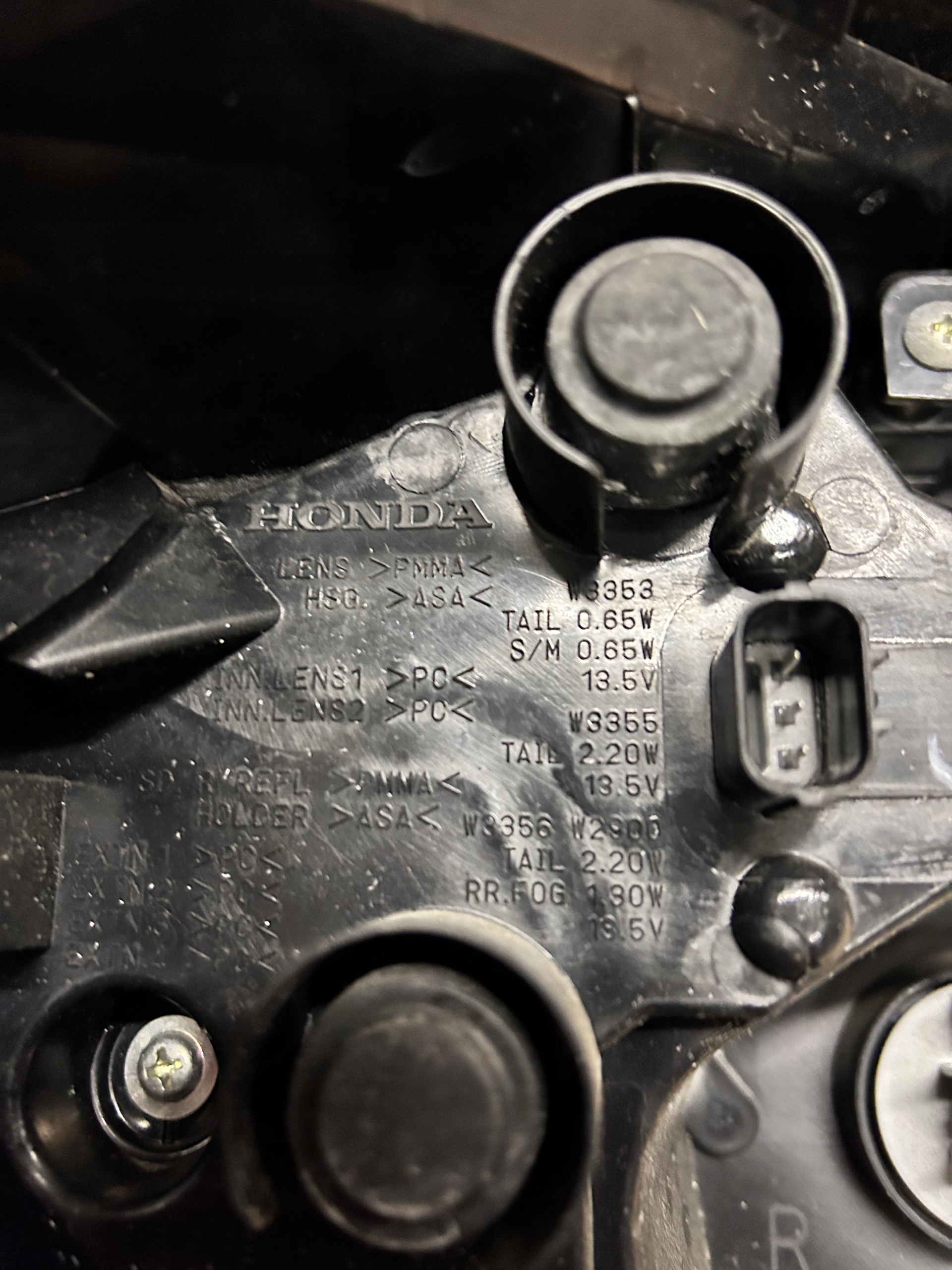 light rear part rear right HONDA CIVIC X HB NR.0