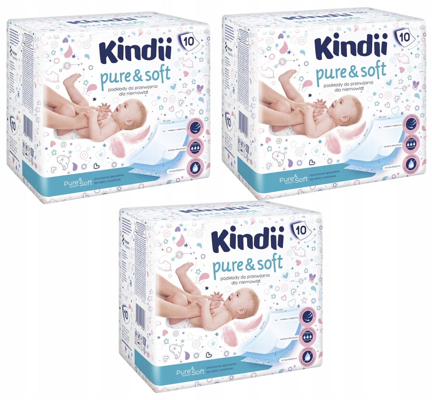 Kindii PODKŁADY DO PRZEWIJANIA DLA NIEMOWLĄT 30SZT