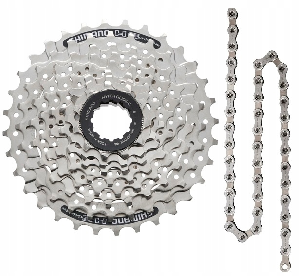 

Zestaw Shimano Kaseta 8rz HG41 11-32 +Łańcuch HG40