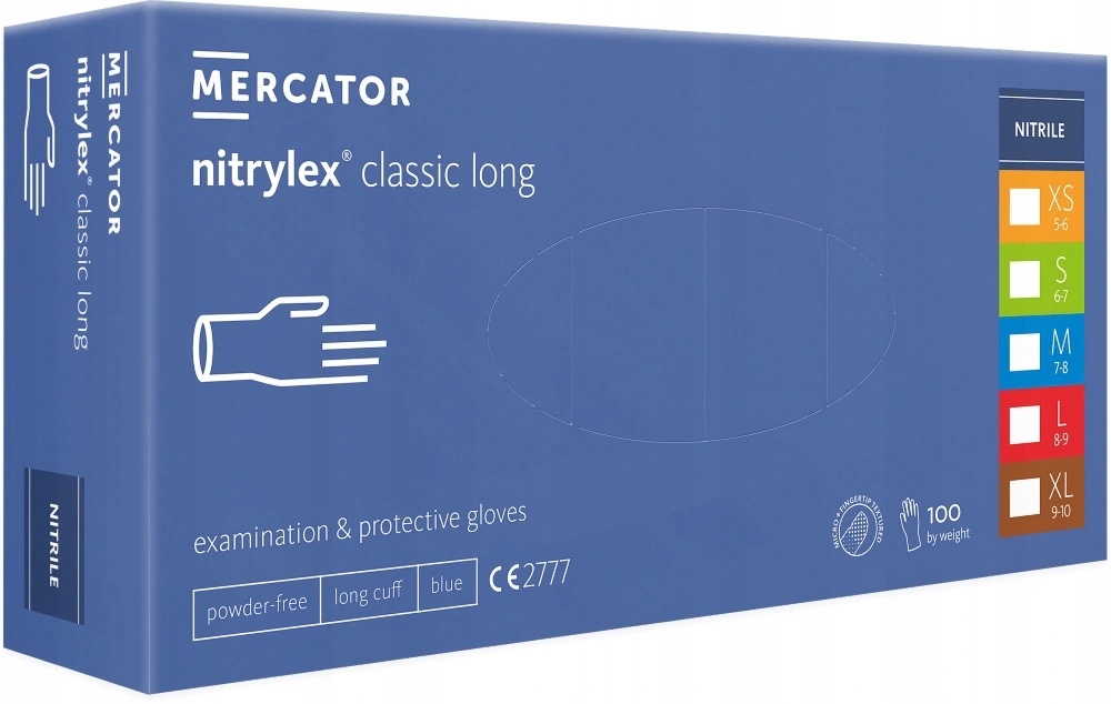 

Długie rękawice nitrylowe Nitrylex Classic Long XL