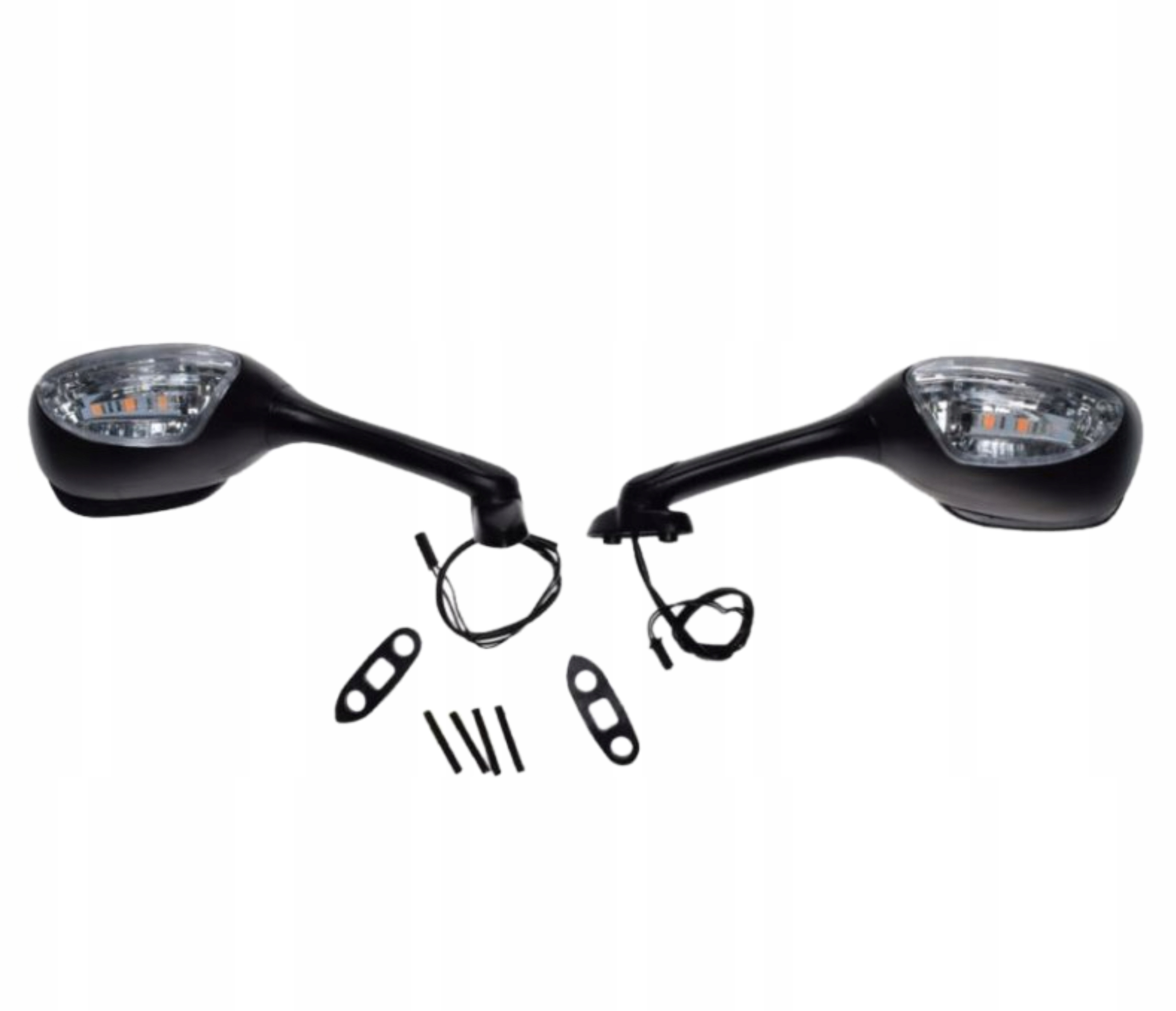 Suzuki Gsxr 600 750 1000 Lusterka Czarne Wbudowane Kierunkowskazy Homol. E9