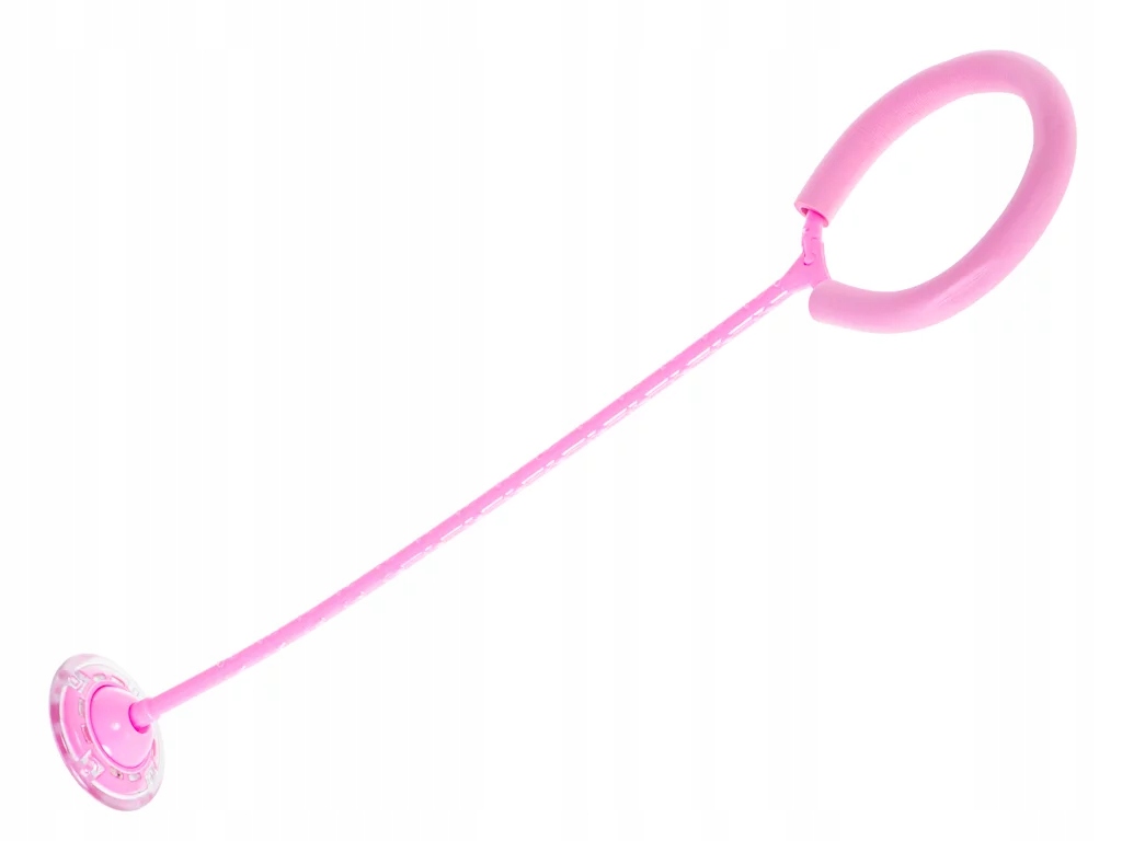 Hula hop na nogę skakanka piłka świecąca LED różowa Średnica 95 cm