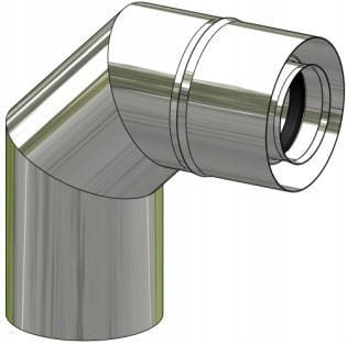 

Kolano 60x100 90 stopni podłączeniowe komin Sps