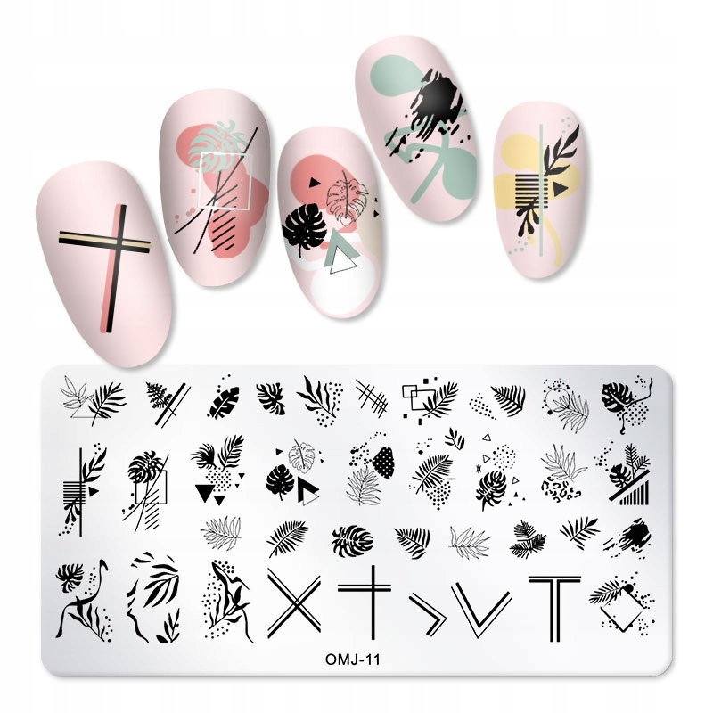 Blaszka Płytka do Stempli do zdobienia Paznokci LIŚCIE PAPROĆ