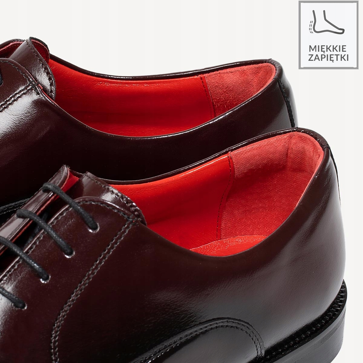 BRILU BUTY WIZYTOWE MĘSKIE DERBY BORDOWE 43 Rozmiar 43