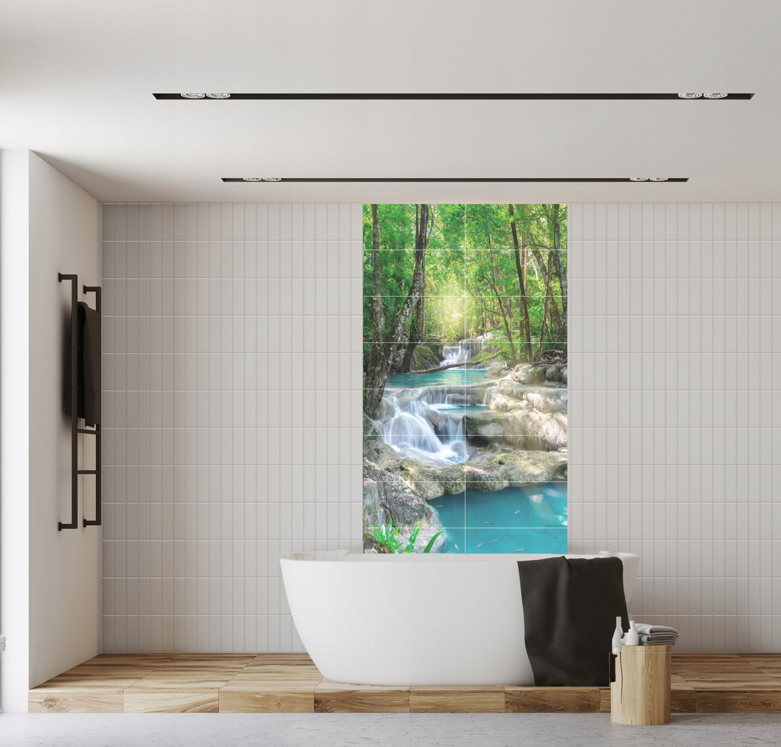 płytka ceramiczna obraz 240x120 wodospad spa