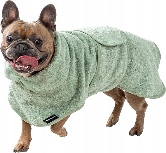 Župan Pro Psa Po Koupání A Plavání S Ručníkem Ze 100% Bavlny, Mátový