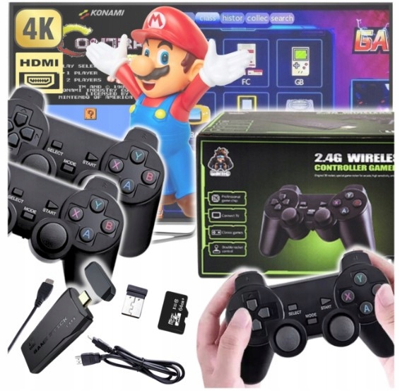 Gra Telewizyjna Tv Mini Retro Konsola Hdmi Bezprzewodowa 2xPAD Gier