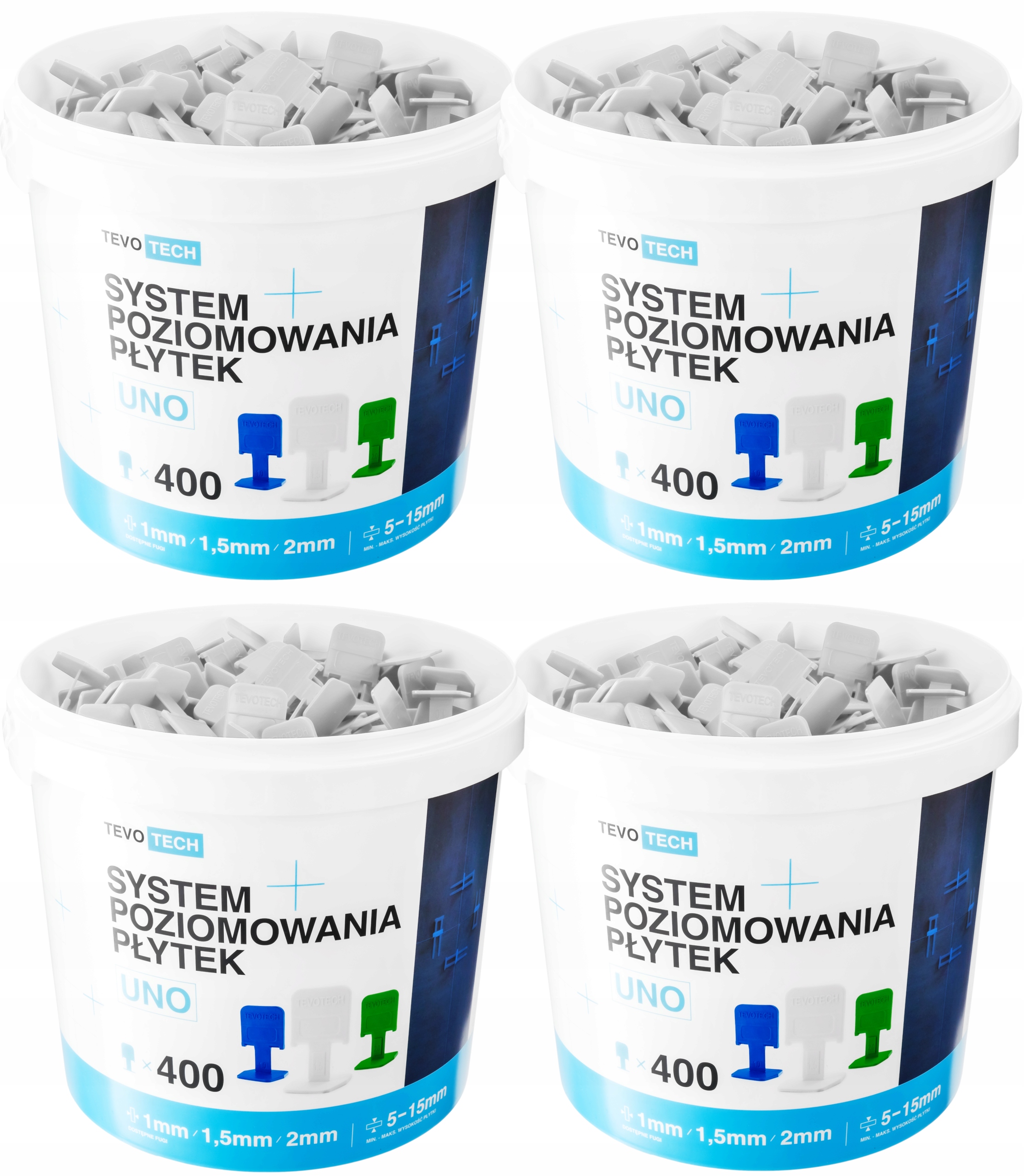 Systém Vyrovnávání Dlaždic Klipsy Pro Vyrovnávání 1600 Klips 1,5 mm Tevotech