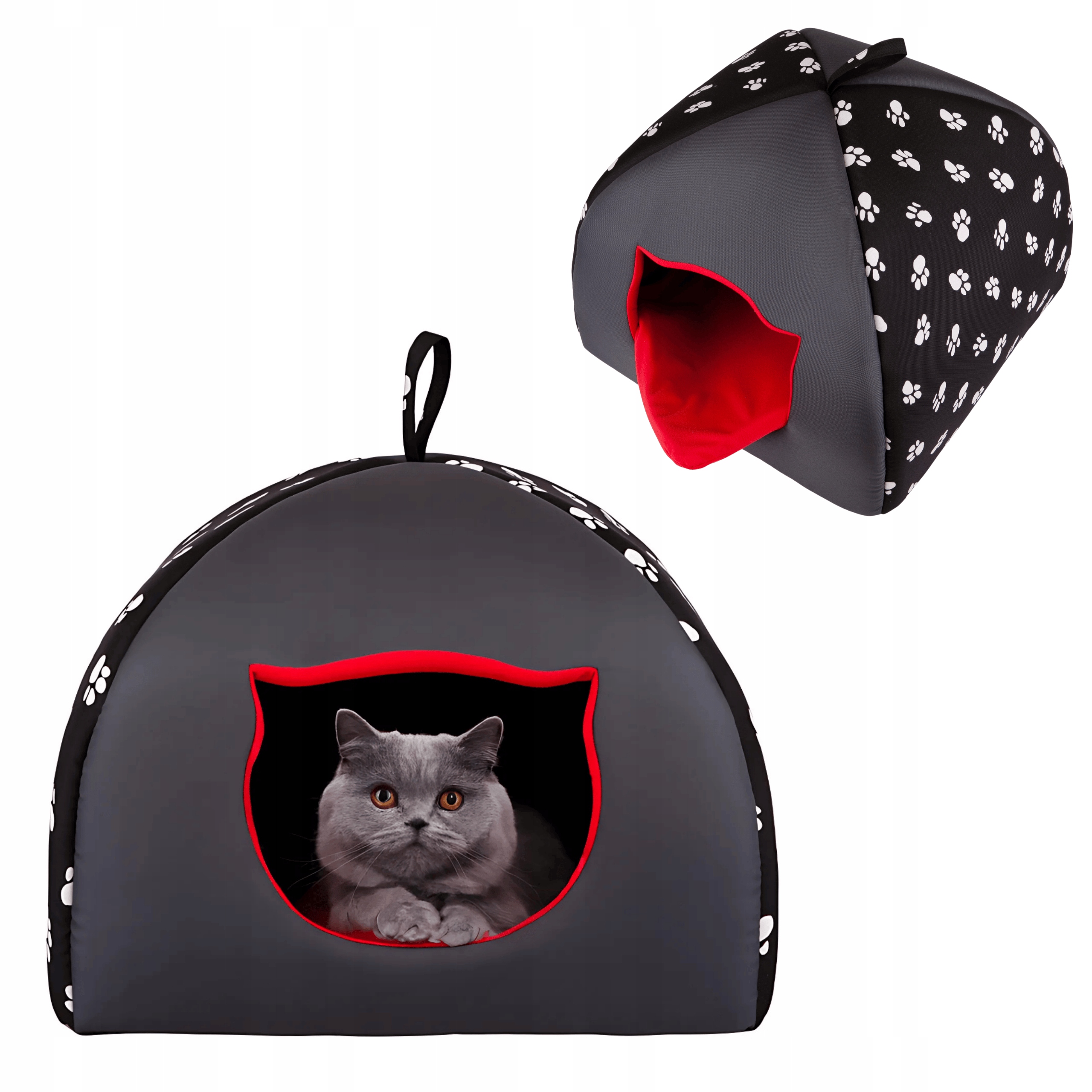 pro kočky domeček kočičí domeček, pelíšek , kotec , polštář R2 44x44x35 cm