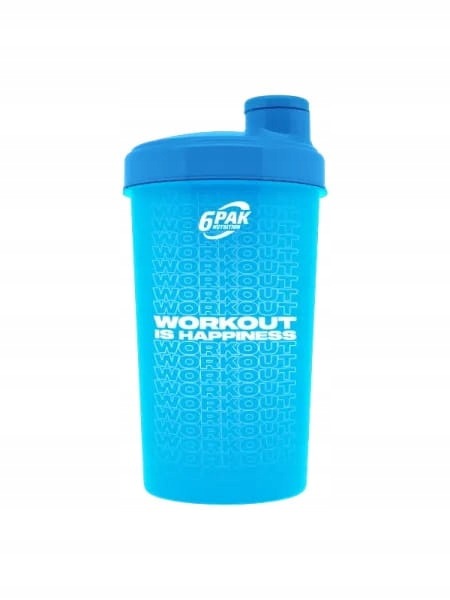 6PAK Shaker New Workout Neon Blue 700ml