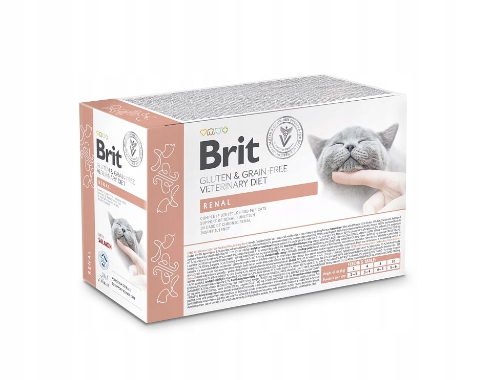 Levně Brit Veterinary Diet Renal Cat Fillets in Gravy Losos 12x85g