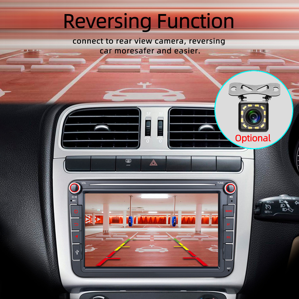 RADIO ANDROID 2DIN 2+32 GB 8 CALI VW PASSAT B6 B7 GOLF 5 V 6 VI SKODA SEAT Komunikacja Bluetooth GPS Wi-Fi