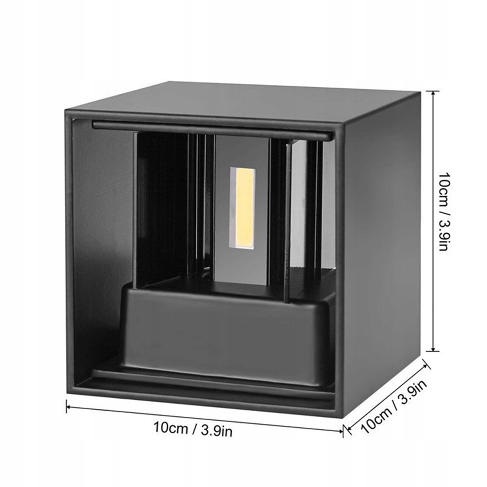 2 SZTUKI WANDLEUCHTE LED Wewnętrzna Zewnętrzna Czarna 6W 3000K IP65 — miniatura 5