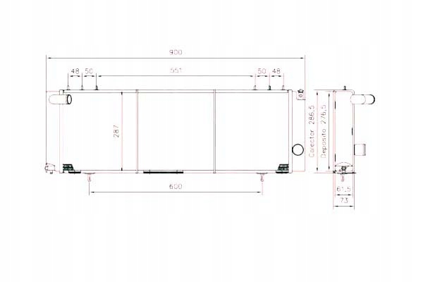 РАДИАТОР ДВИГАТЕЛЯ NRF 53001174 52029100 105012 Je2