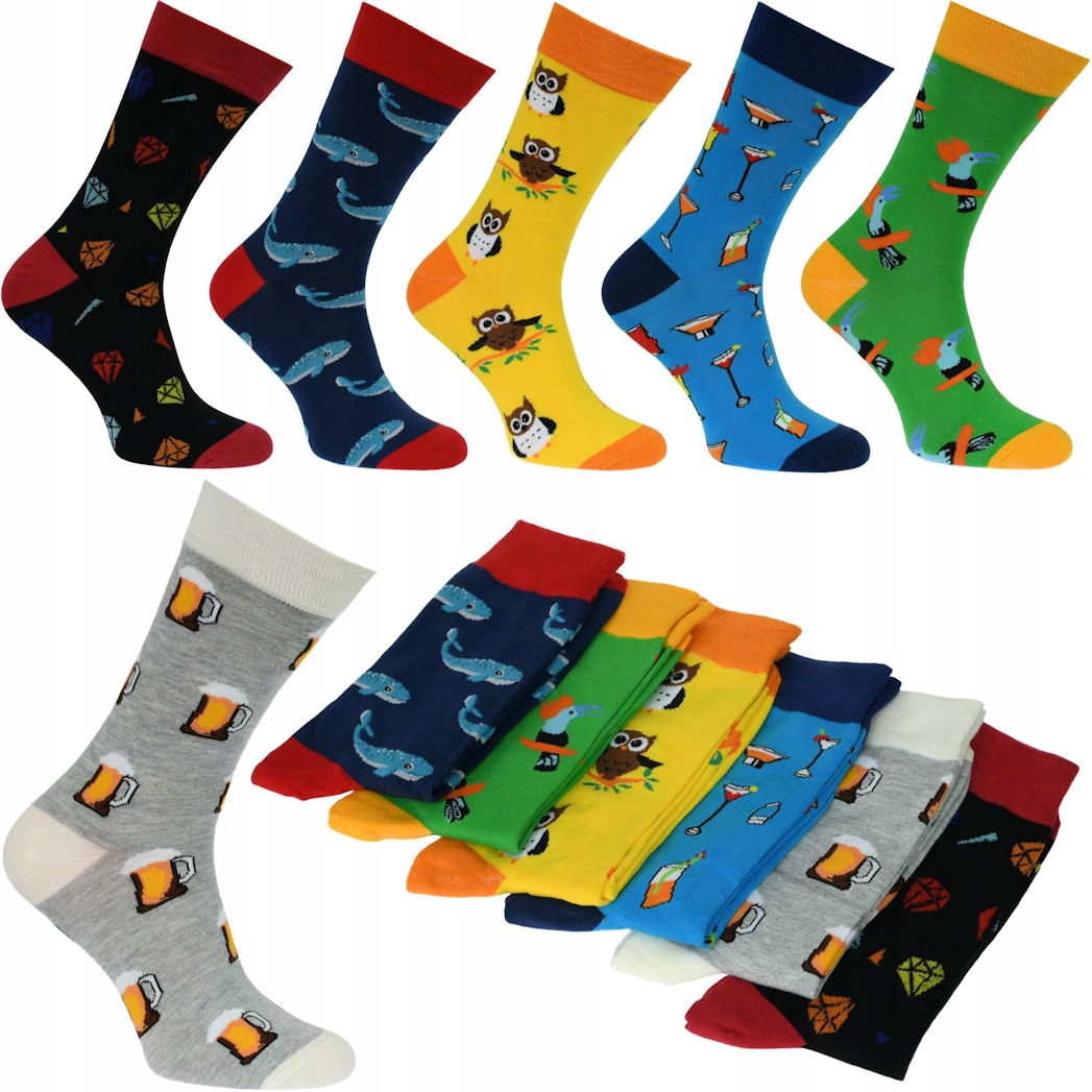 

Skarpety Męskie Prezentowe 6 Par Długie