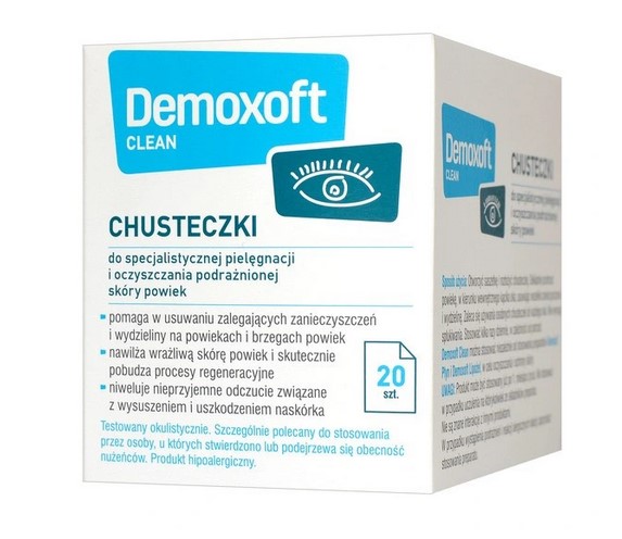 

Demoxoft Clean Chusteczki Pielęgnacja Powiek 20szt