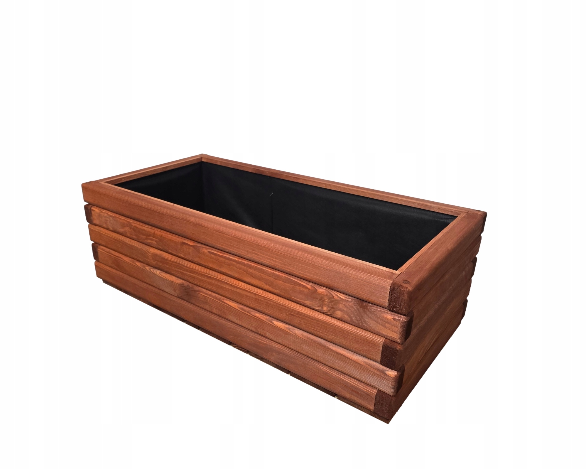 Zahradní Květináč Dřevěný, velký, impregnovaný, 80/40/30 cm, Mahagon