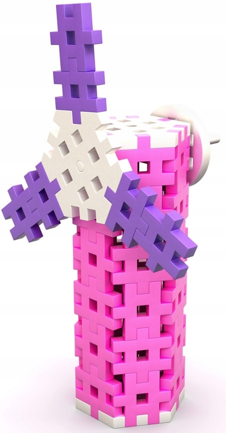 MELI Klocki Basic Constructor Pink 200 sztuk Materiał plastik