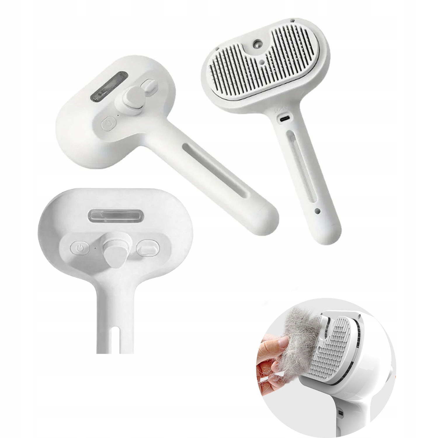 Levně Péče o kočičí srst s parním kartáčem pro čerstvě vypranou srst