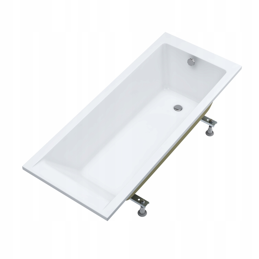 Obdélníková vana Stabilsound Plus Milos 140 x 70 cm s kovovou konstrukcí