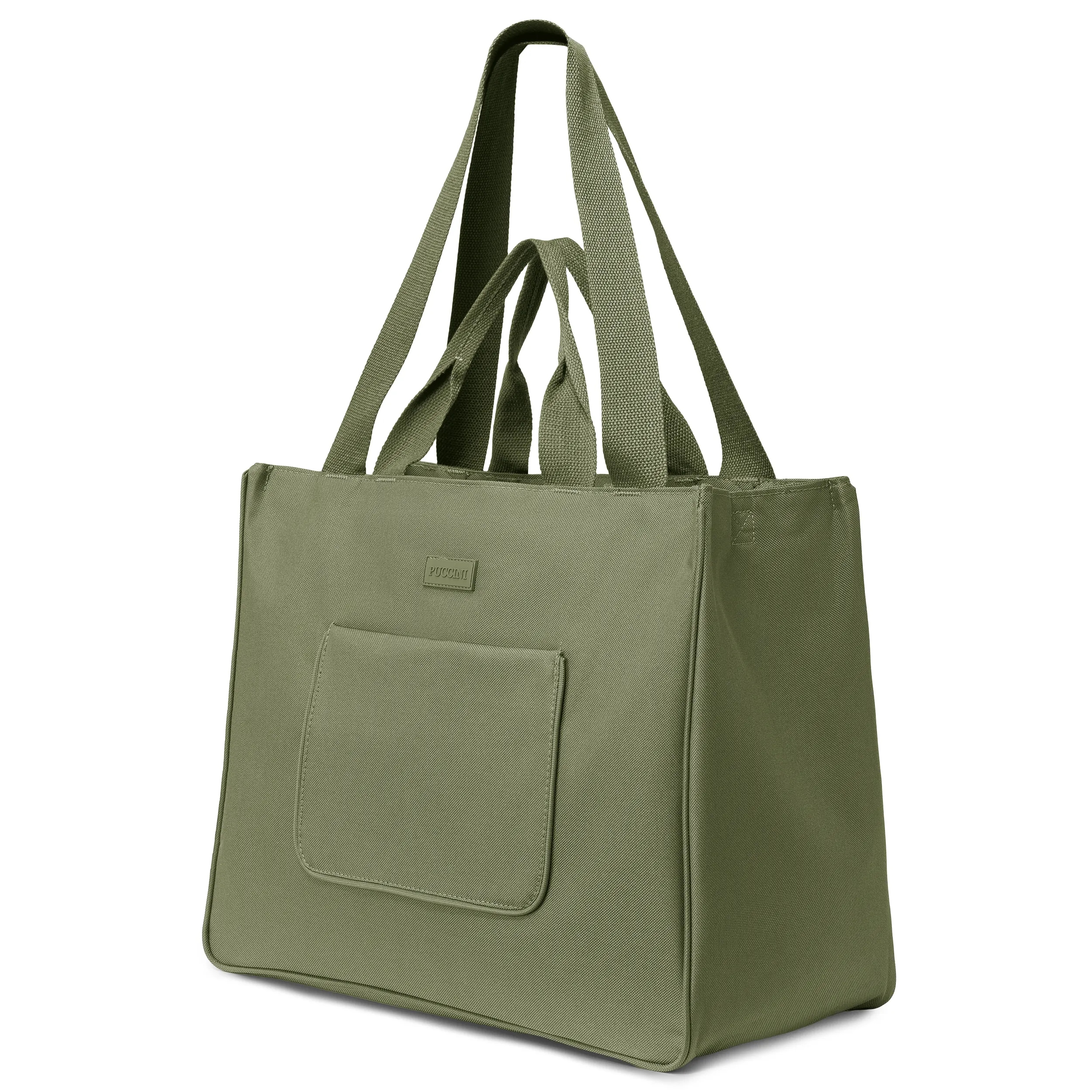 Puccini Látková taška s kapsami Shopper přes rameno Zelená TD250-5
