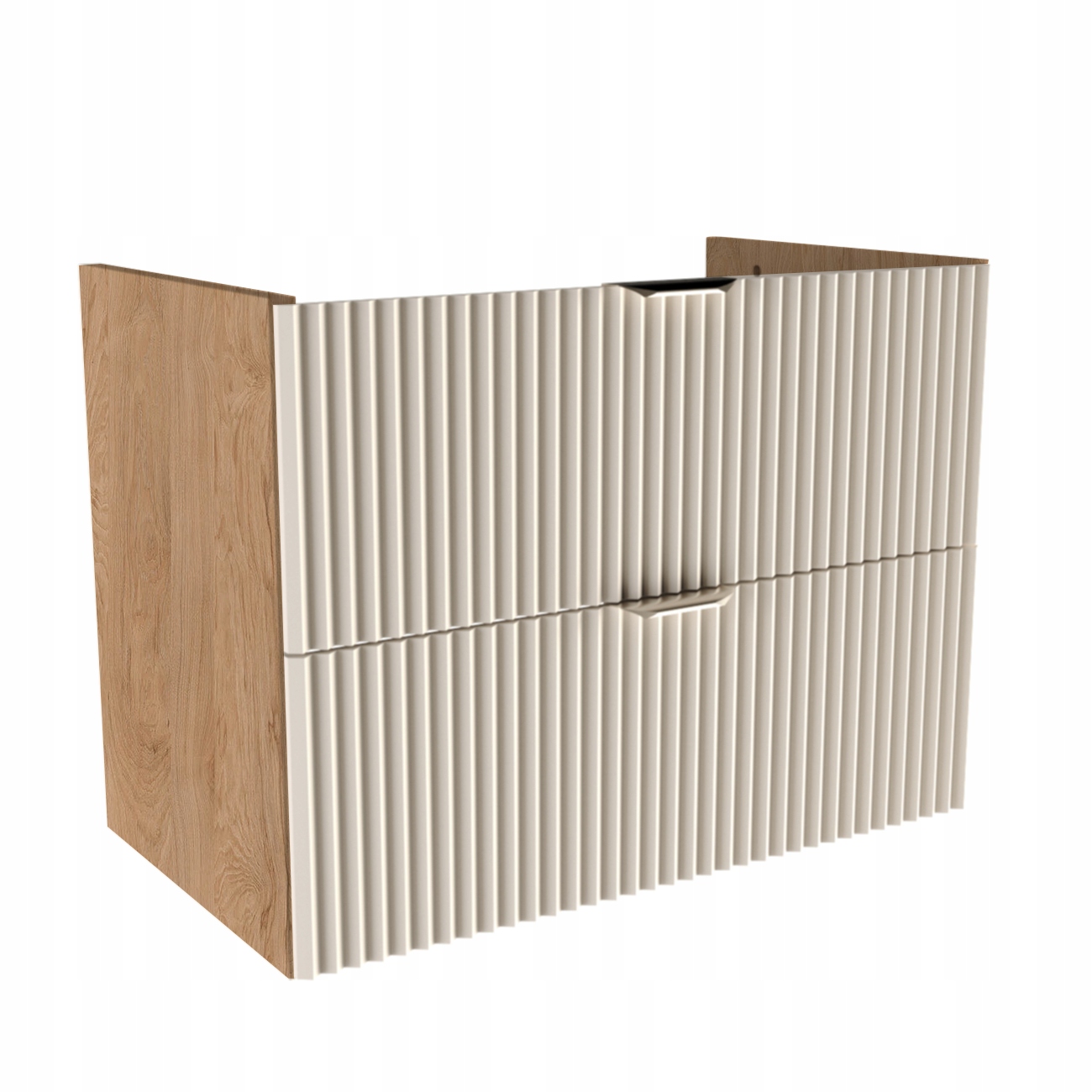 Skříňka pod umyvadlo 80 cm 2 zásuvky Kašmír/Ořech bez desky Willy