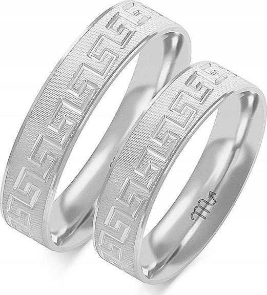 Zlatý snubní prsten 585, řecký vzor r 8 9 10, originální dámský, pánský