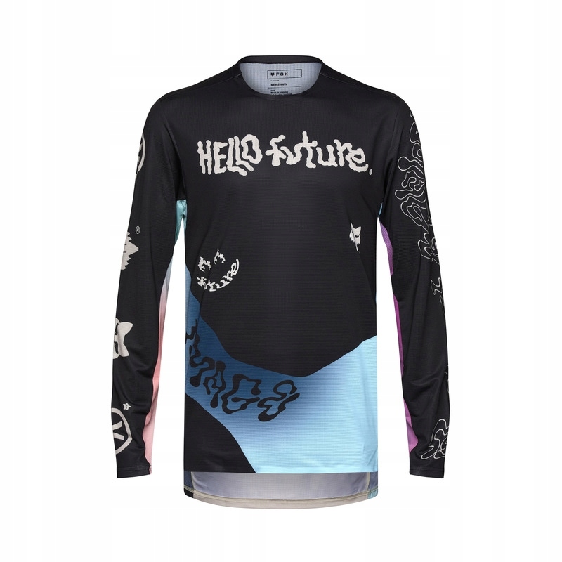 Cyklistické Tričko S Dlhým Rukávom Fox Flexair Hello Future Cream (XL)