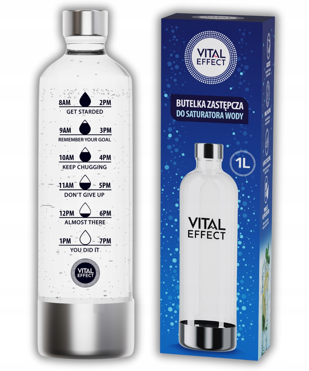 Butelka Do Saturatorów Wody Kompatybilna Z Vital Effect Brita Philips 1L