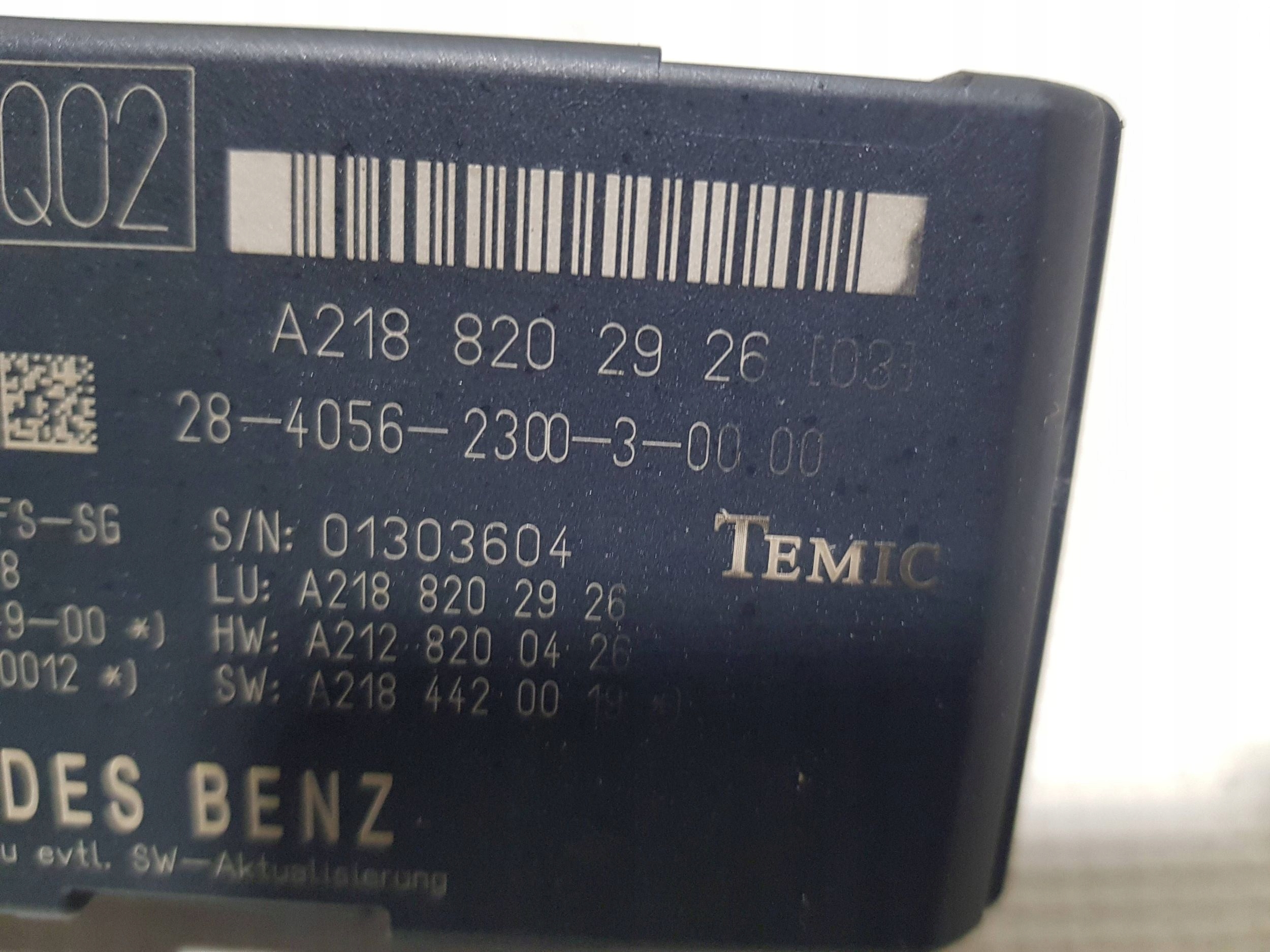 MERCEDES CLS W218 218 control unit module bonnet A2188202926
