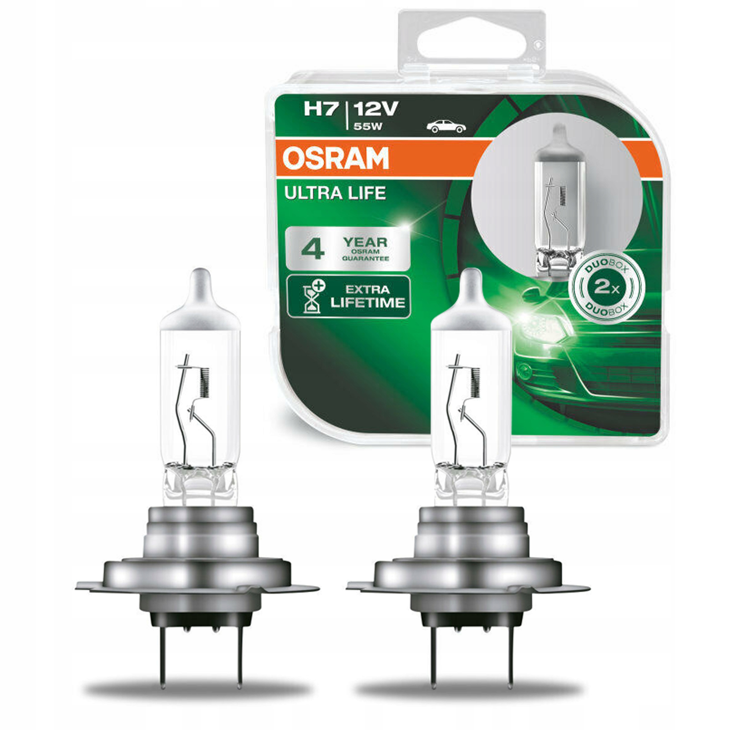 ŻARÓWKA H7 OSRAM ULTRA LIFE 12V 55W DUO 2szt BOX 64210ULT-HCB za 37,89 zł z  Banino -  - (13898315152)