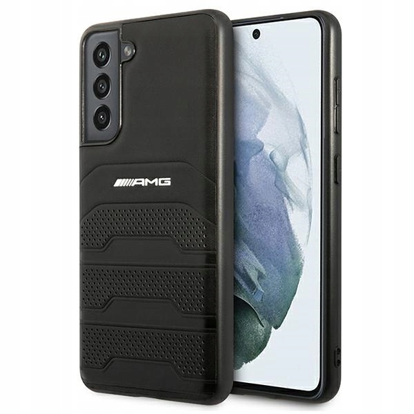Amg AMHCS21FESGSEBK S21 Fe G990 černý/black kryt z kůže s embosovanou linkou