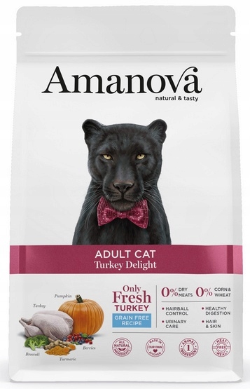 Amanova Cat Adult Turkey Delight krmivo pro kočky krůta 4kg