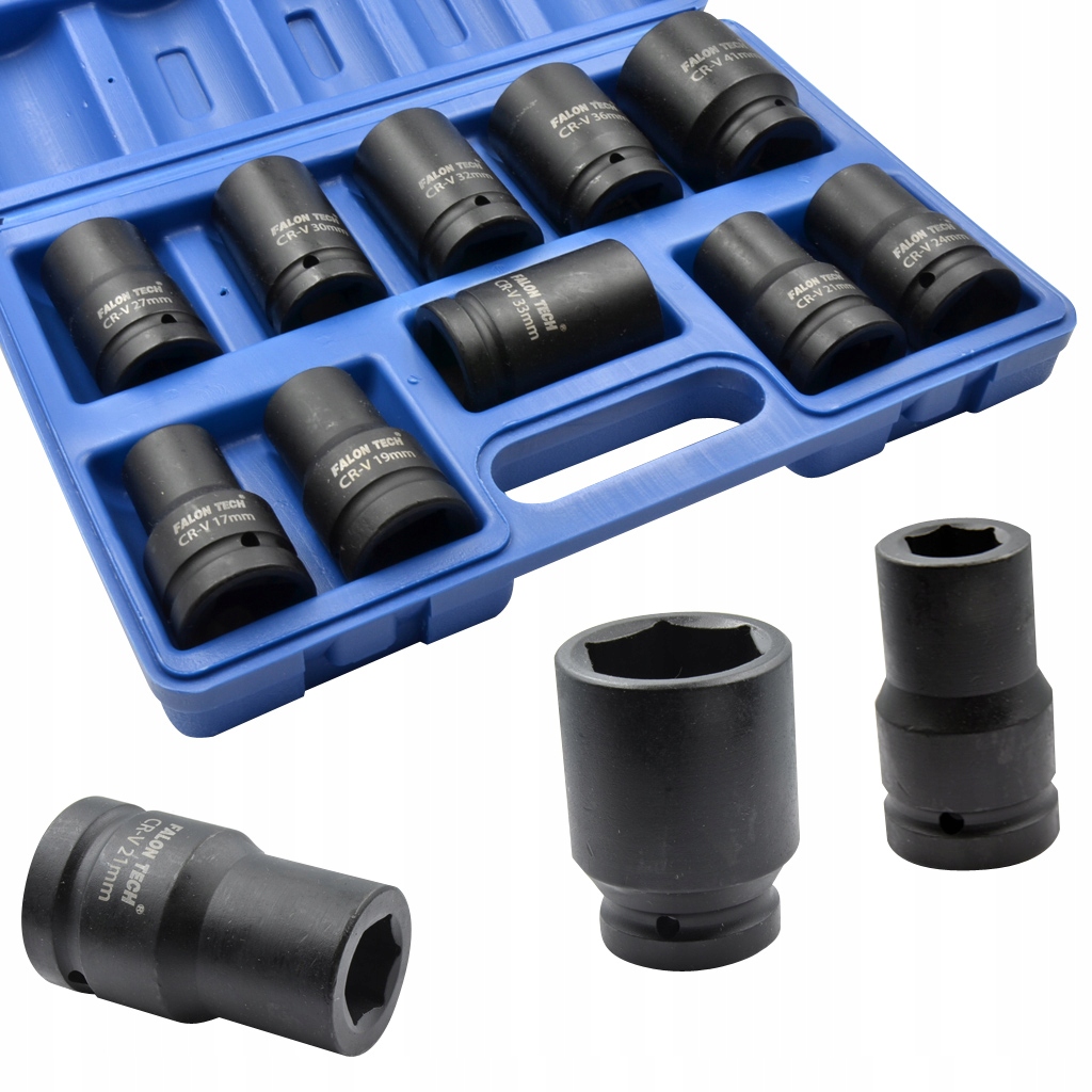 

Udarowe Klucze Nasadki 1'' 10el 17-41 Nasadka Udar
