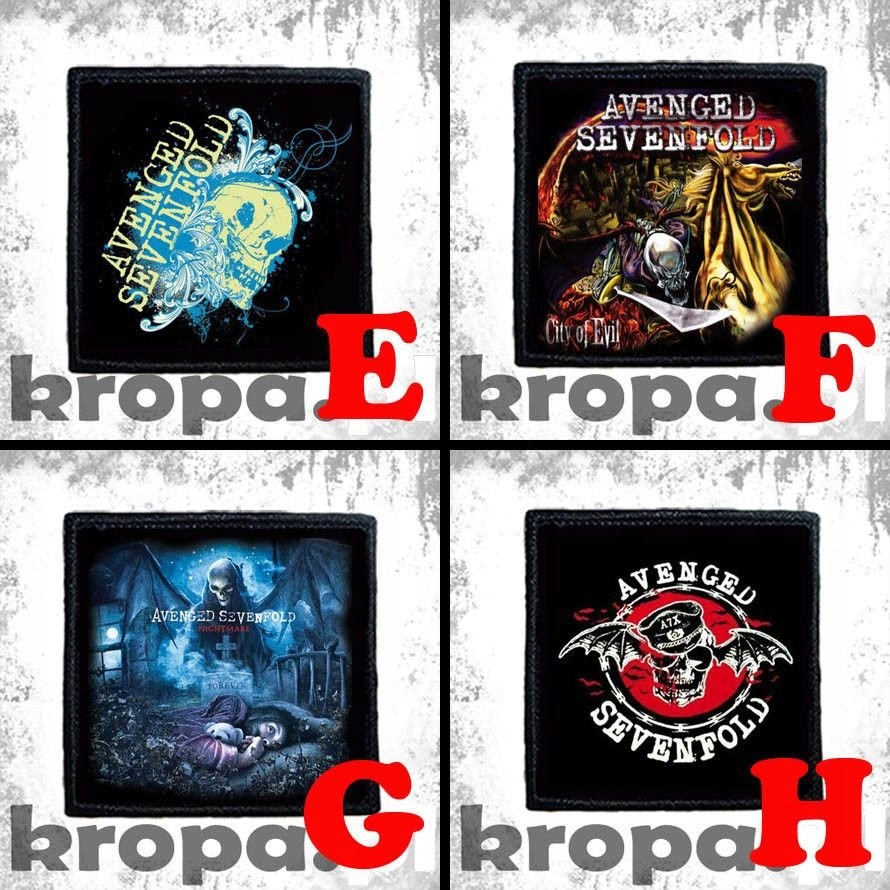 Naszywka AVENGED SEVENFOLD 8 X 8 cm Dużo Wzorów! Typ naszywka