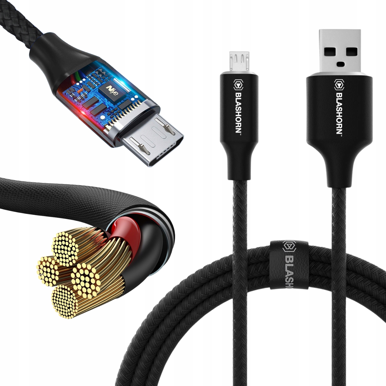 

Blashorn Kabel Usb A Micro 1,2M Quick Charge 3.0