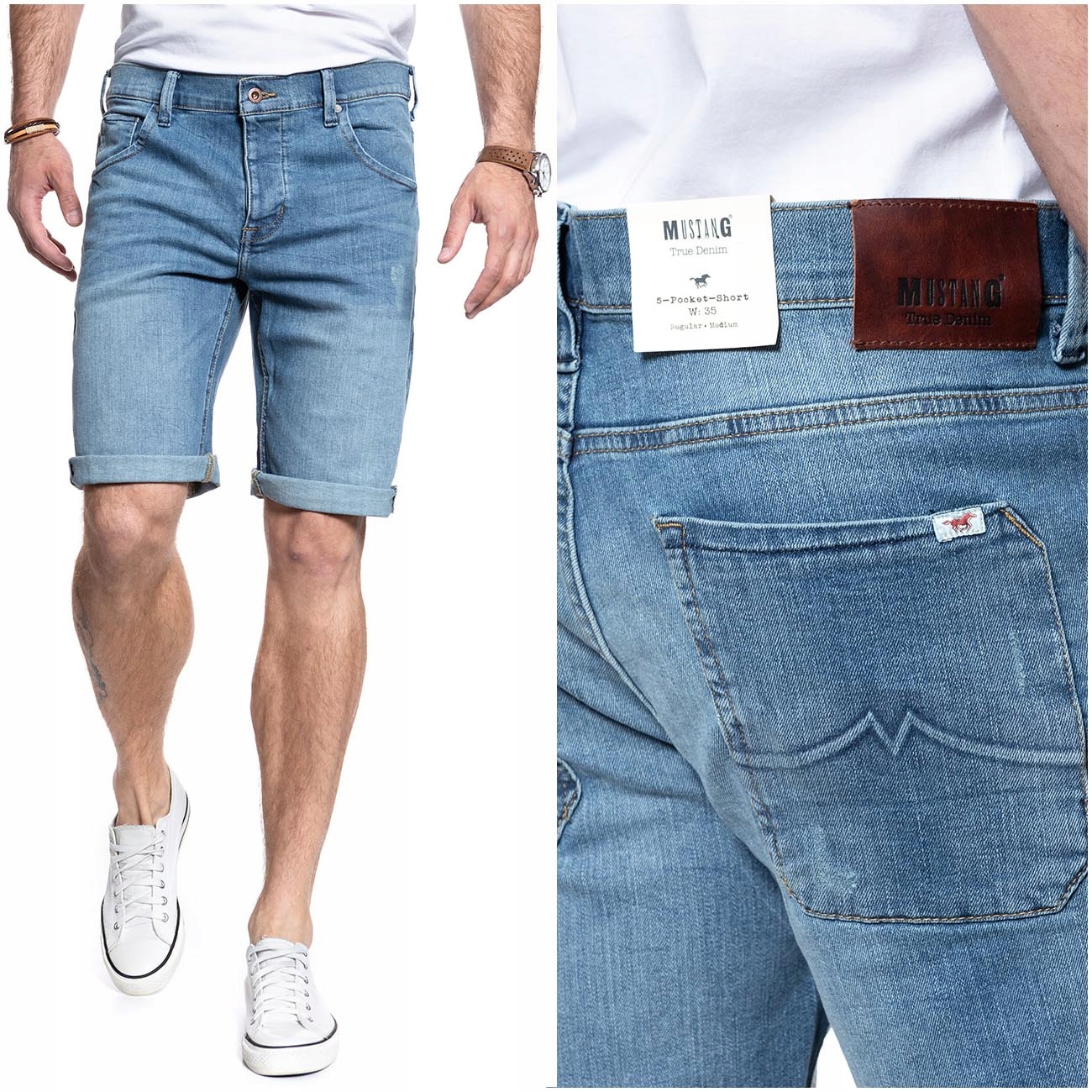 

Mustang 5POCKET Męskie Szorty Krótkie Spodenki W35