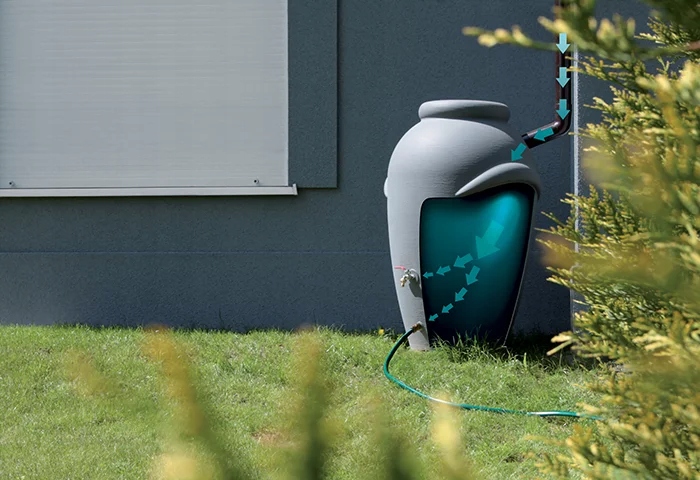 Zbiornik na wodę - deszczówkę Aquacan - 360 L, Cegła Szerokość produktu 80 cm